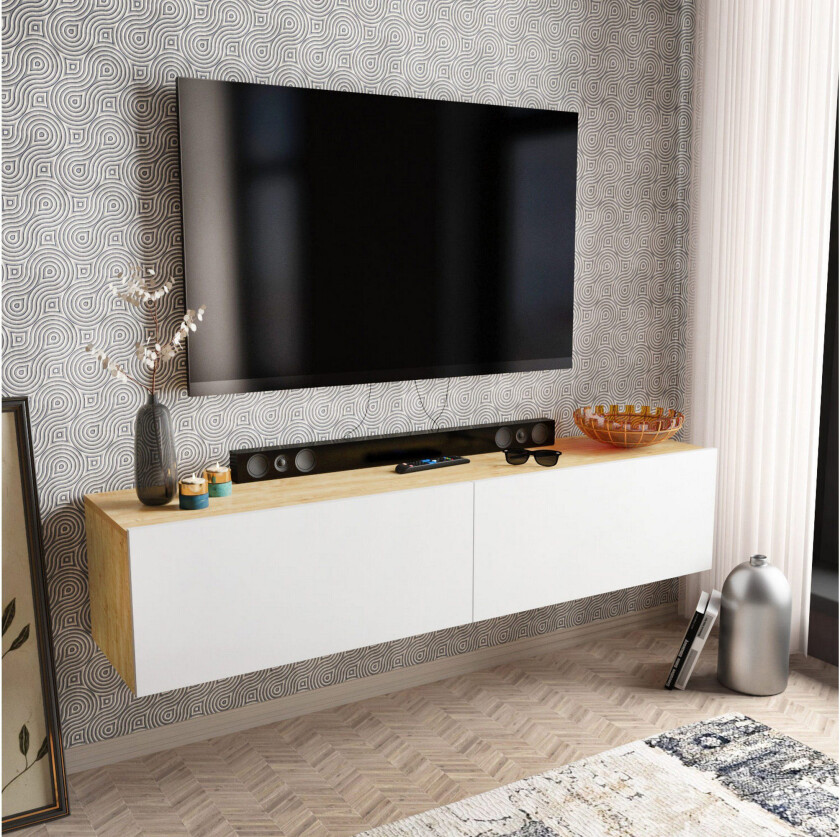 Rinorea Tv-benk 159,7x34,1 cm - Hvit