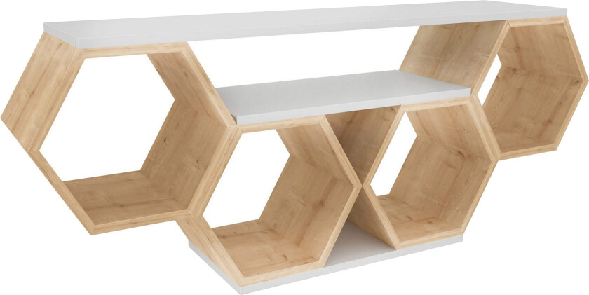 Rinorea Tv-benk 140x55,5 cm - Hvit