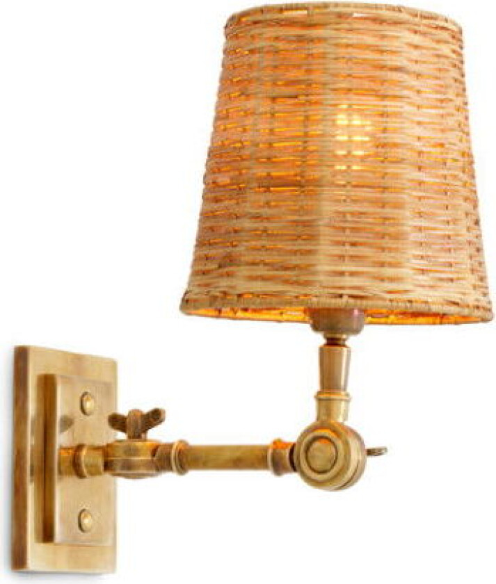 Wentworth vegglampe messing/rotting