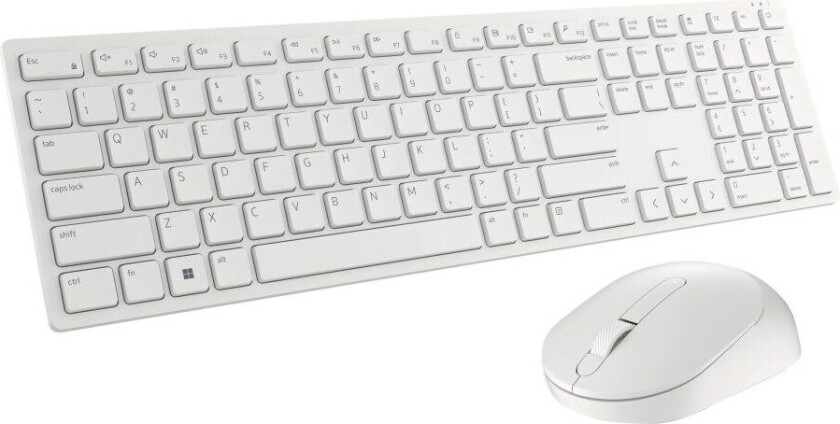 Pro KM5221W - Tastatur- og mussett - trådløs - 2.4 GHz - QWERTY - Pan Nordic - hvit