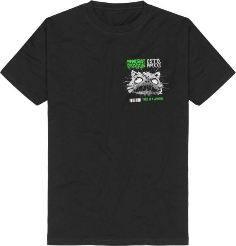 T-skjorte - Warning - S til 3XL - Herrer - svart