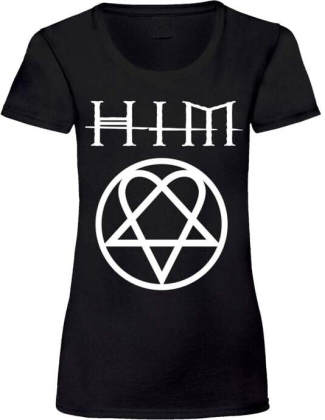 T-skjorte - Heartagram - S til XXL - Damer - svart
