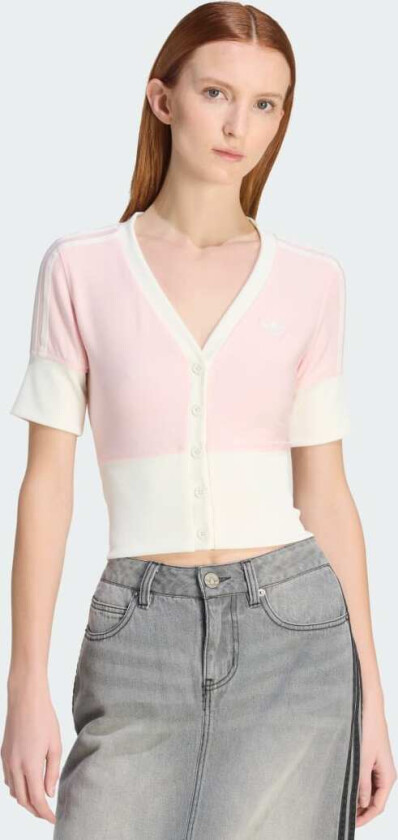 V-NECK SKJORTE MED KNAPPER