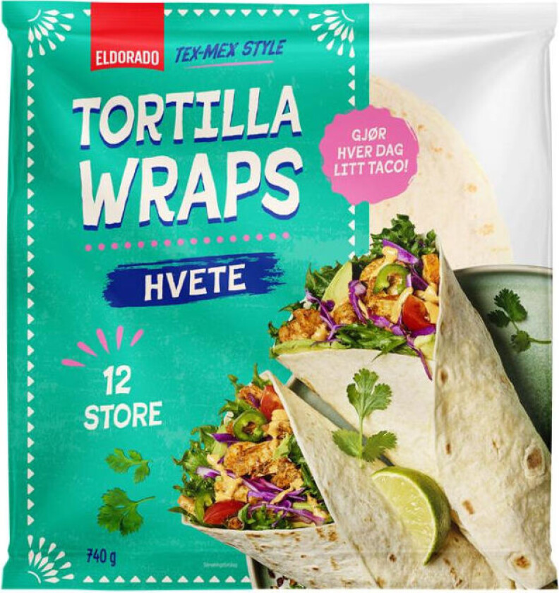 Tortilla Wraps Store myke tortillalefser. Passer perfekt til taco, burritos og fajitas.