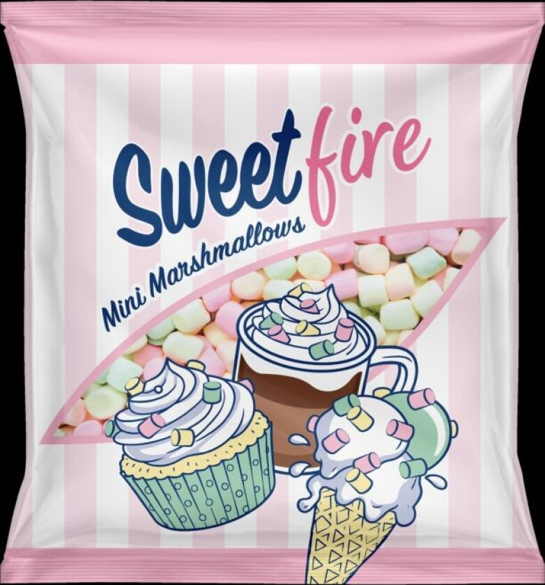 Marshmallows Mini Søte, små og fargerike marshmallows fra ! Pynt kake, kakao eller is med minimarshmallows i fire forskjellig farger, eller bare spis de rett fra posen!