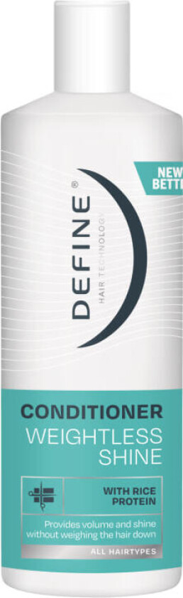 Balsam Weightless Shine Balsam er en balsam for deg som ønsker volum og glans, uten å tynge håret. Balsamen inneholder risprotein som gir masse næring til håret.