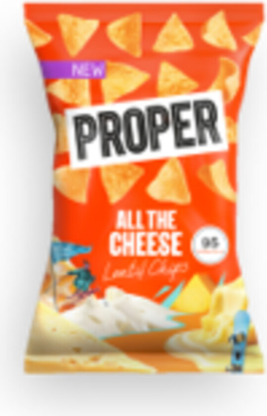 Linsechips En sprø og knasende snack med deilig smak av kremet gouda og cheddarost!