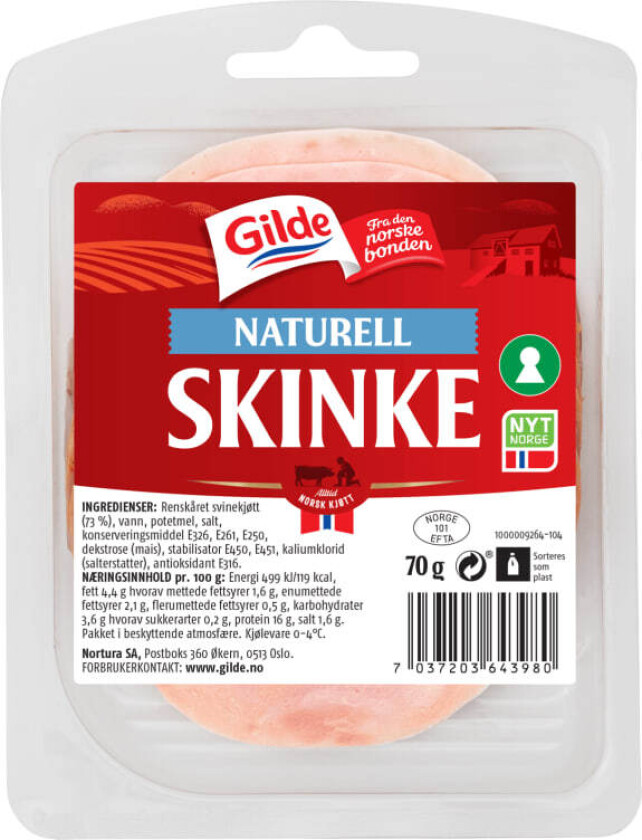 Skinke benytter norsk råvare av svin.