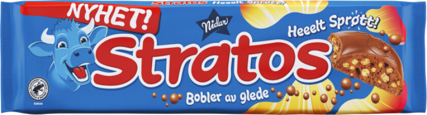 Helt Sprøtt er en luftig melkesjokolade med sprø kjeksbiter.