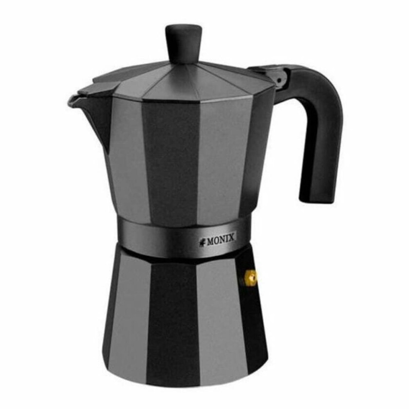 Italiensk kaffekanne Monix Vitro aluminium metall rustfritt stål 6 kopper
