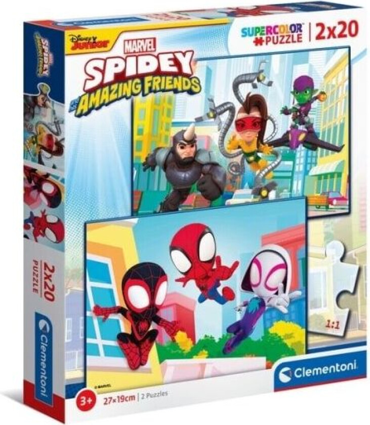 Clementoni Spidey & His Amazing Friends, 20 stykker, Komikk, 3 år