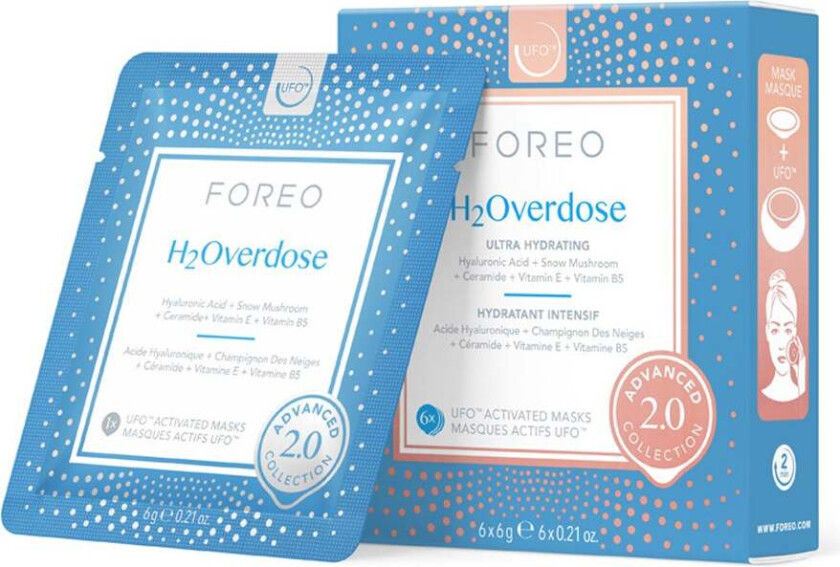 Foreo UFO™-Mask H2Overdose 2.0, 6 pcs Foreo Ansiktsmaske