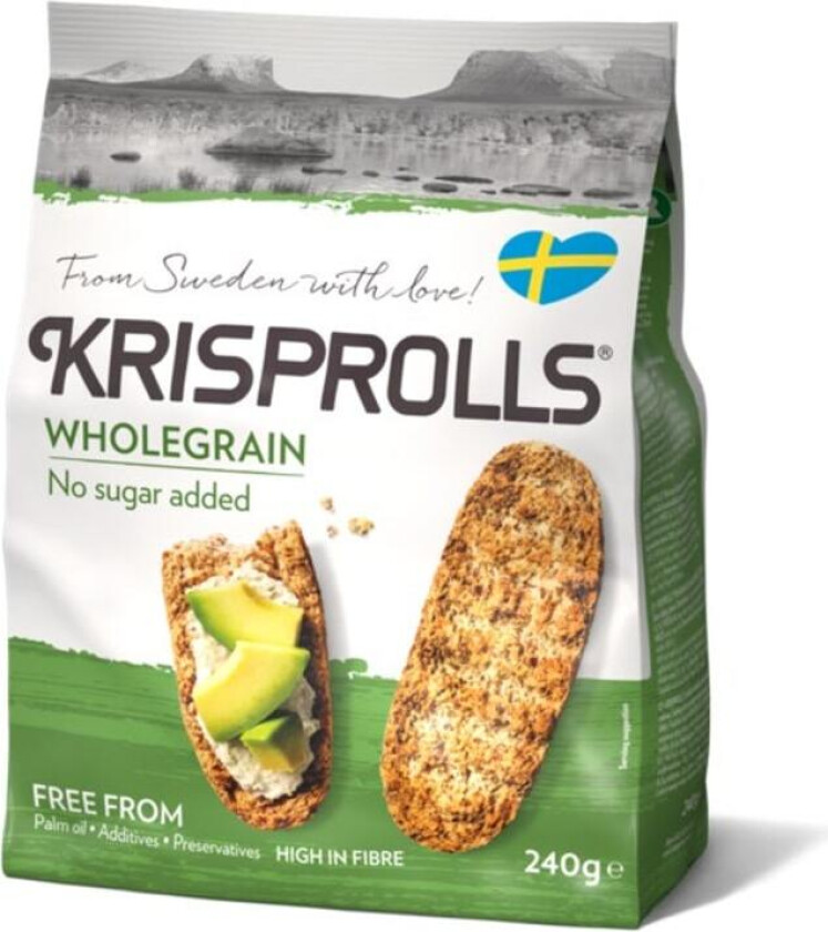 Krisprolls Med KRISPROLLS® Wholegrain får du alt: fullkorn, fiber – og en perfekt start på dagen! Uten tilsatt sukker, uten palmeolje, uten konserveringsmidler og uten tilsetningsstoffer.