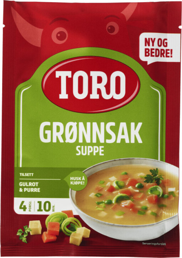 Grønnsakssuppe Grønnsaksuppe med purre, gulrot og brekkbønner er en smakfull, klar grønnsaksuppe med mye grønnsaker. Server gjerne med friske urter. Lett å like, lett å lage.