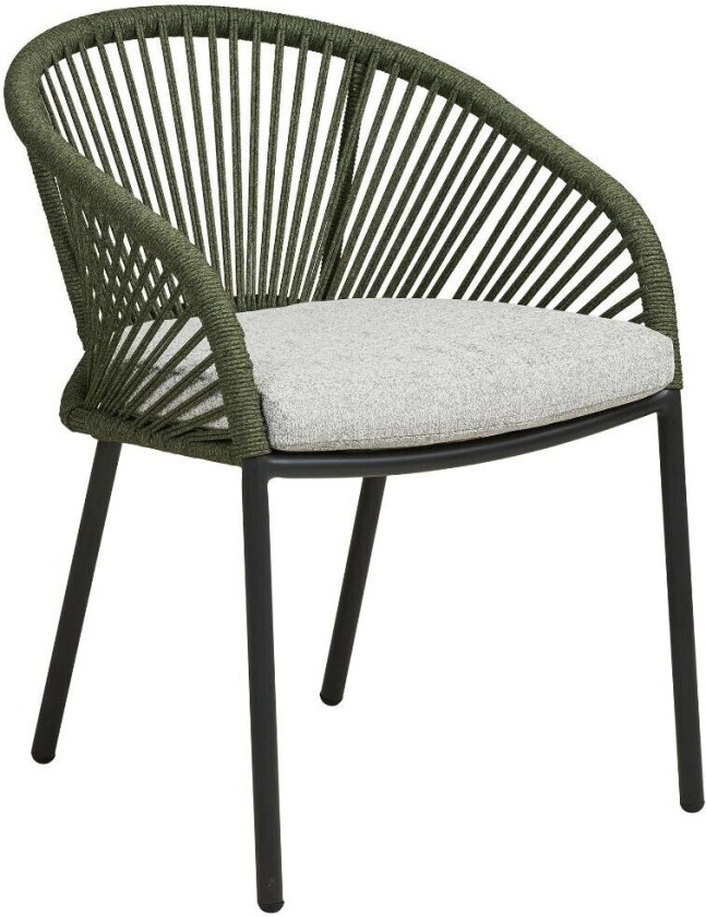 Noomi hagestol inkl. pute grå, grønn.