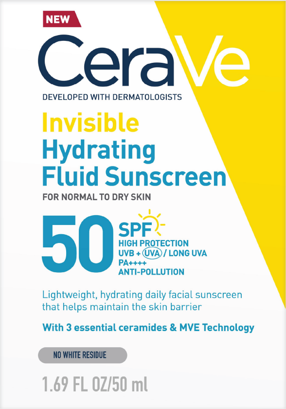 Invisible Hydrating Fluid Sunscreen SPF50, 50 ml