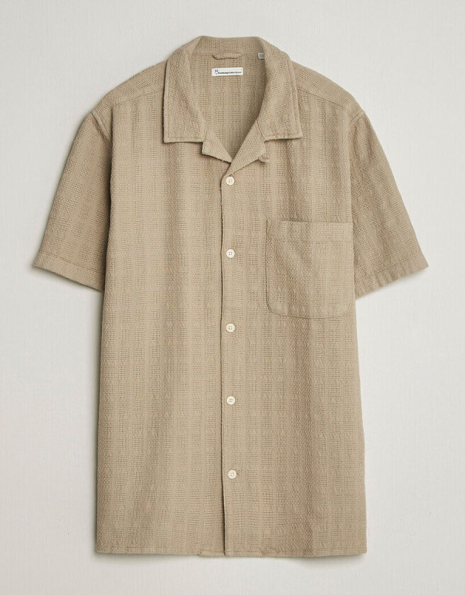 Structured Cotton Dobby Shirt Twill