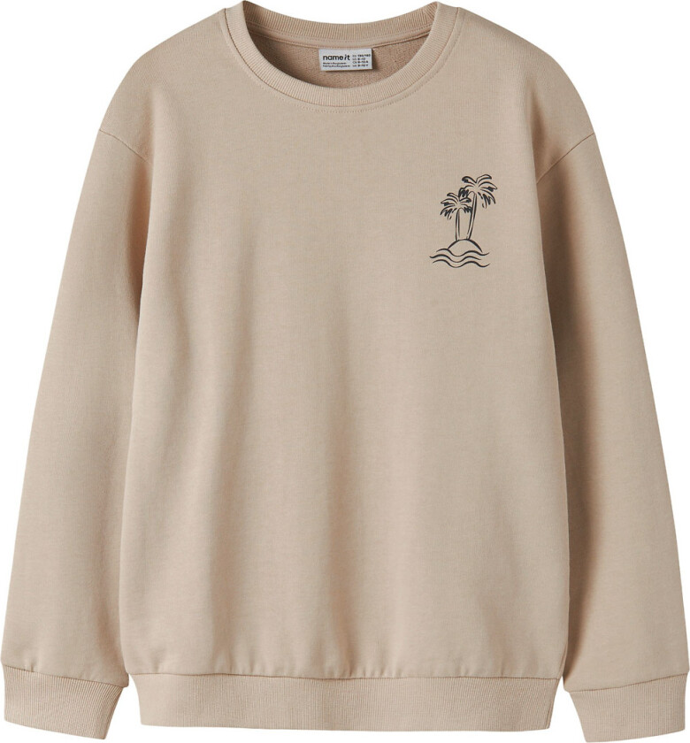 Collegegenser - NkmVasse - Chateau Gray/Palm - - 11-12 år (146-152) - Collegegenser