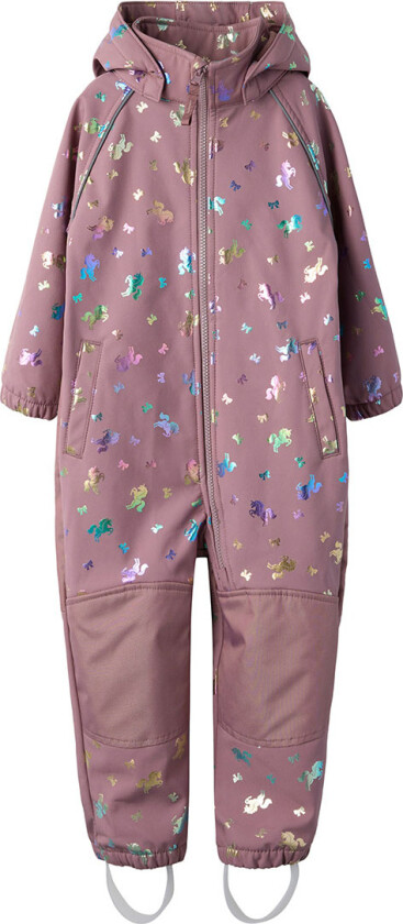 Softshell Dress m. Fleece - Noos - NmfAlfa - Grape Shake - - 1½ år (86) - Softshell