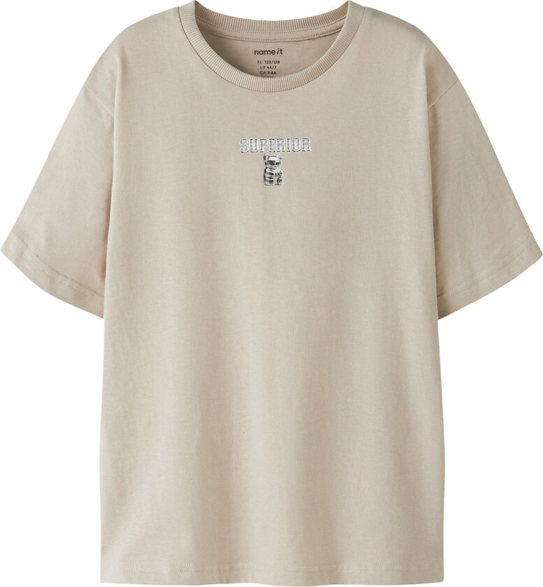 T-skjorte - NkmDivol - Chateau Gray - - 9-10 år (134-140) - T-skjorte