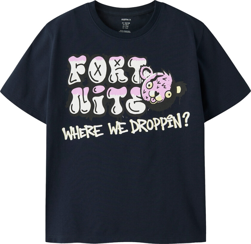 T-skjorte - NkmFrans - Navy Blazer/Fortnite - - 6 år (116) - T-skjorte