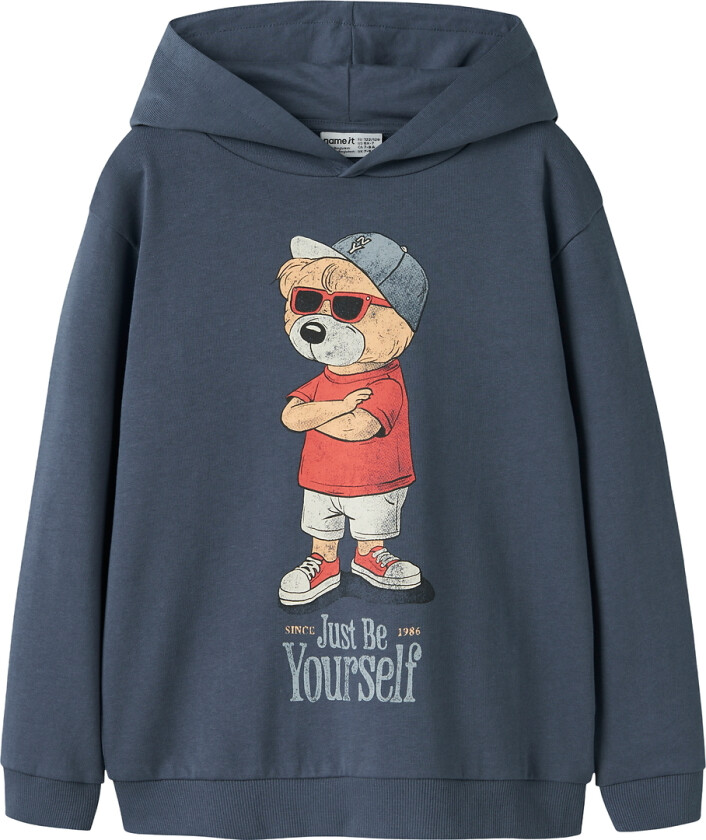 Hettegenser - NkmDobs - Vintage Indigo - - 6 år (116) - Hettegenser