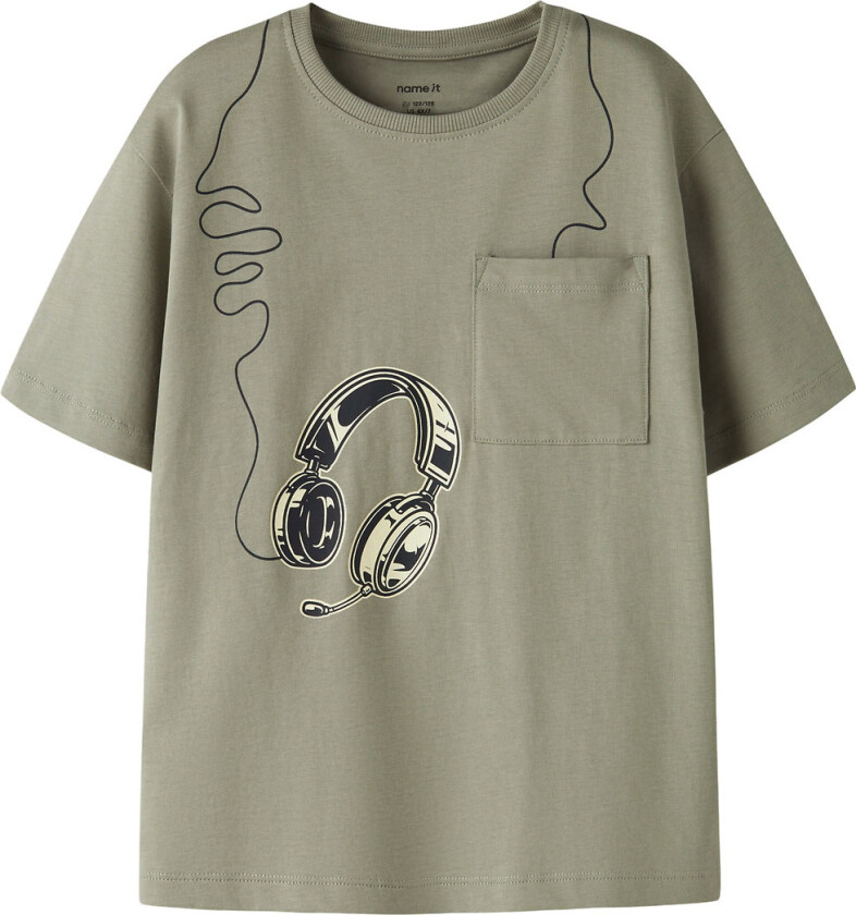 T-skjorte - NkmVilian - Shadow/Hodesett - - 9-10 år (134-140) - T-skjorte