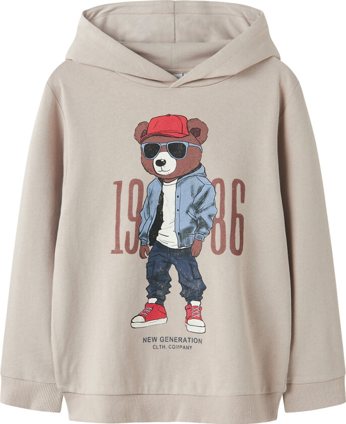 Hettegenser - NkmDobs - Chateau Gray - - 6 år (116) - Hettegenser