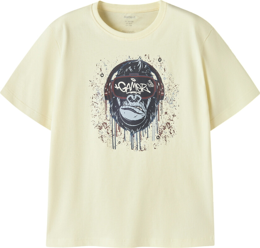 T-skjorte - NkmVictor - 2-pack - Navy Blazer/Pear Sorbet - - 7-8 år (122-128) - T-skjorte