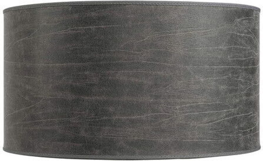 Sylinder lampeskjerm leather grey