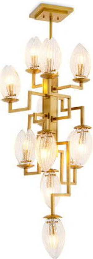 Persephone lysekrone antikk messing