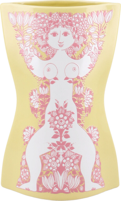 Nina vase 22 cm, gul/rosa