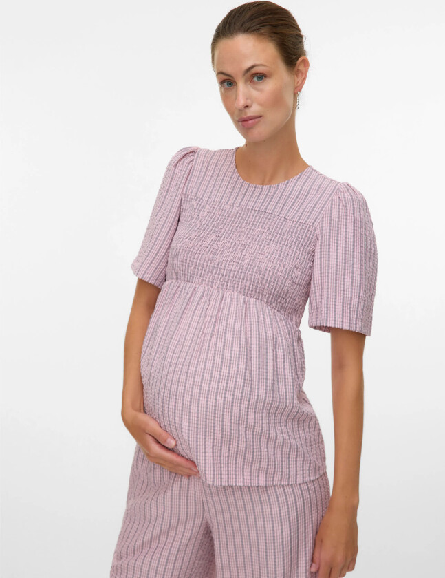 Mlida 2/4 Smock Wo Top - Pink - XL