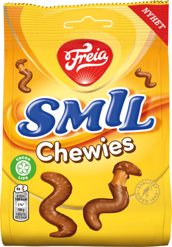 Smil Chewies SMIL Chewies er en herlig og uimotståelig seig karamell, dekket av deilig melkesjokolade