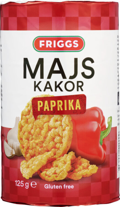 Maiskaker Våre maiskaker kombinerer en luftig, sprø tekstur med en balansert og krydret paprikasmak. Egnes godt som snacks, mellommåltid, med ulike typer pålegg eller som mat på farten.