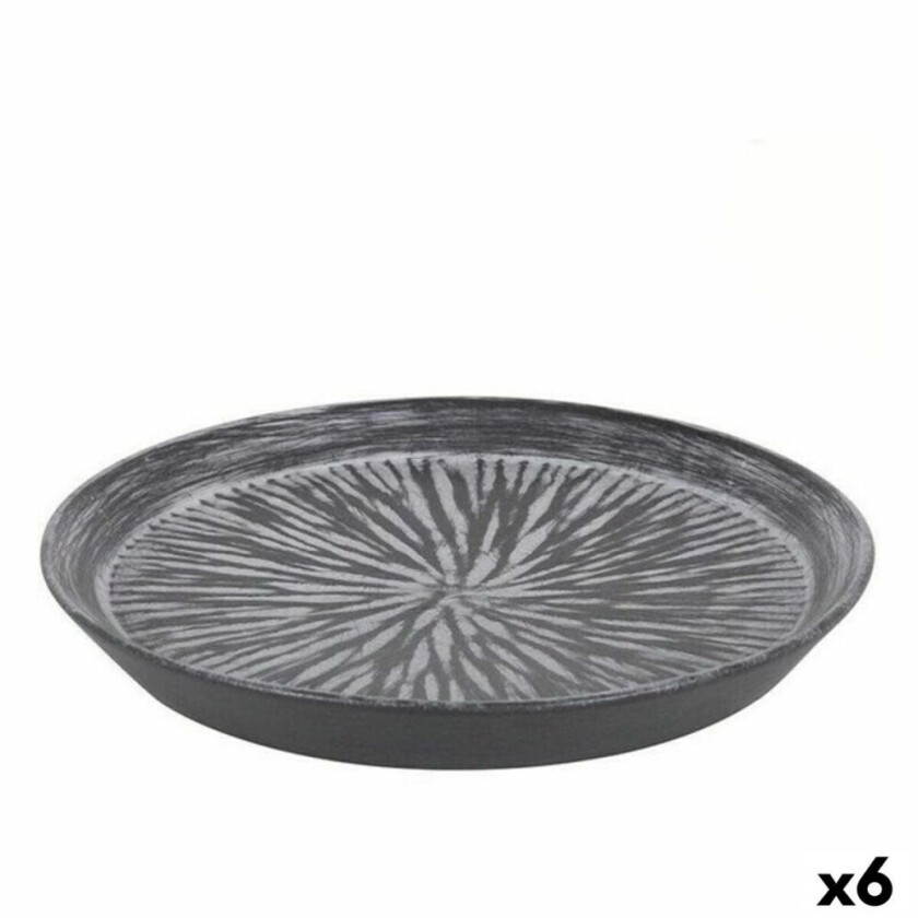 Dessertskål Inde Stoneware Svart Porselen (6 enheter)