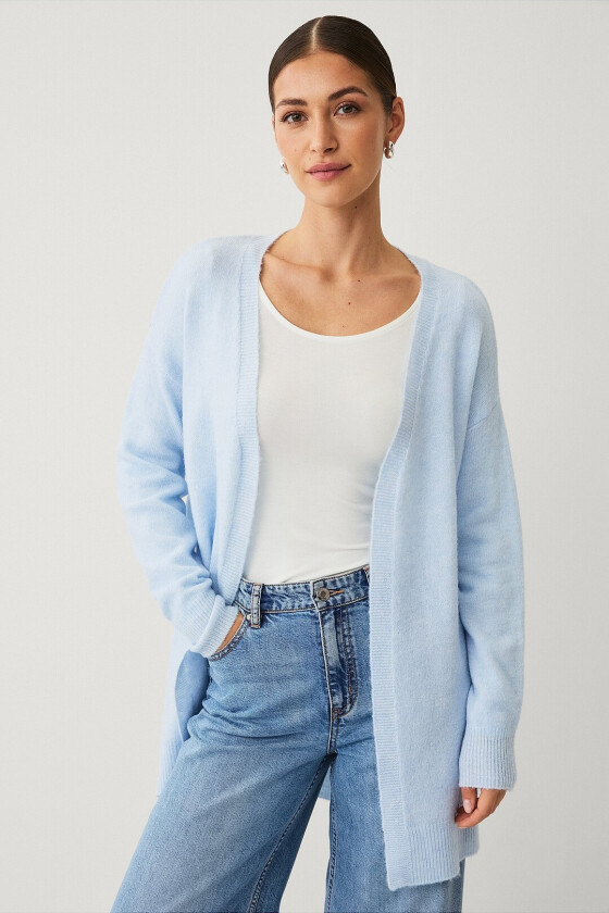 Strikket cardigan - Blå