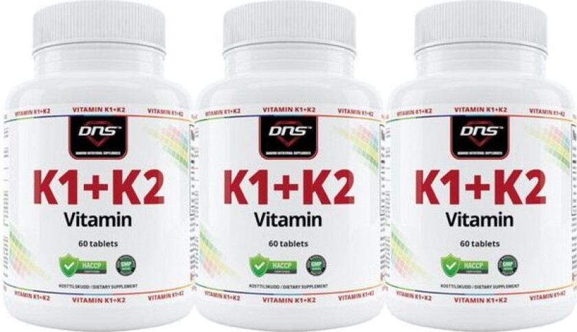 3-pack K1 + K2 Vitamin - 3 x 60 tabletter
