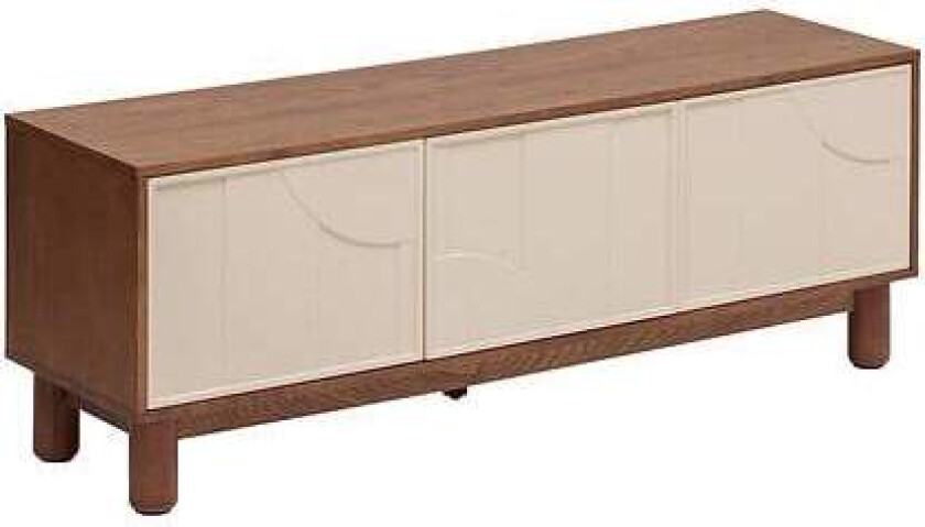 TV-benk i valnøttlook, 2 dører, 1 skuff, 140 cm