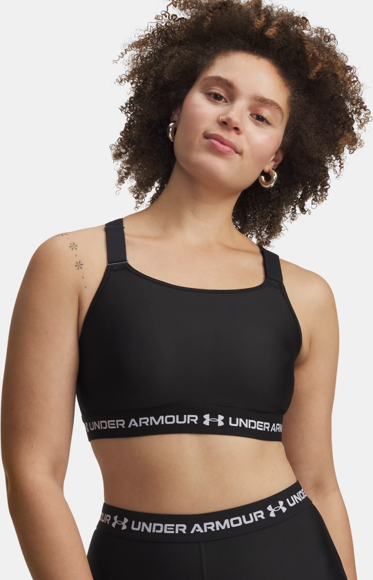 HeatGear High - Sort - Dame - Sports-BH - Høy støtte