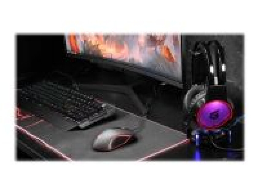 Conceptronic DJEBBEL 7 - mouse - USB - black - Mus - Optisk - 7 - Svart