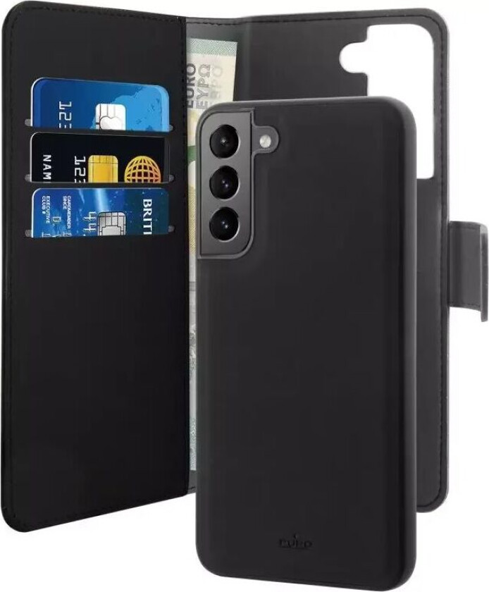 Samsung Galaxy S22+ (Plus) Wallet Detachable 2-In-1 Deksel - Svart