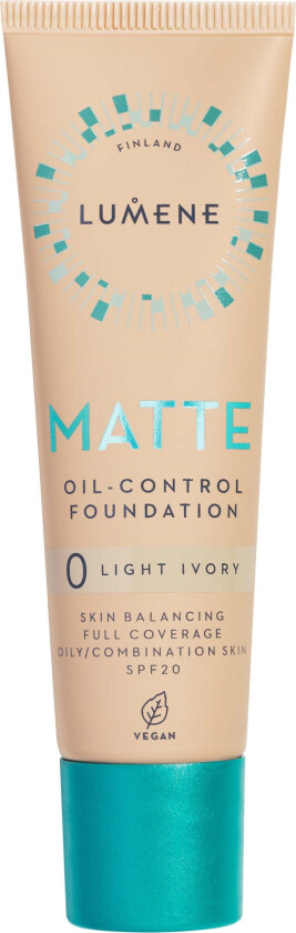 Matte Oil-Control Foundation SPF20 0 Light Ivory (30 ml)