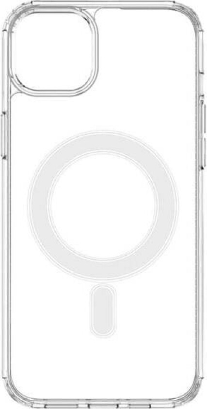 Clear Magnetic Case with MagSafe for iPhone 14 Plus with Silver Ring - Transparent