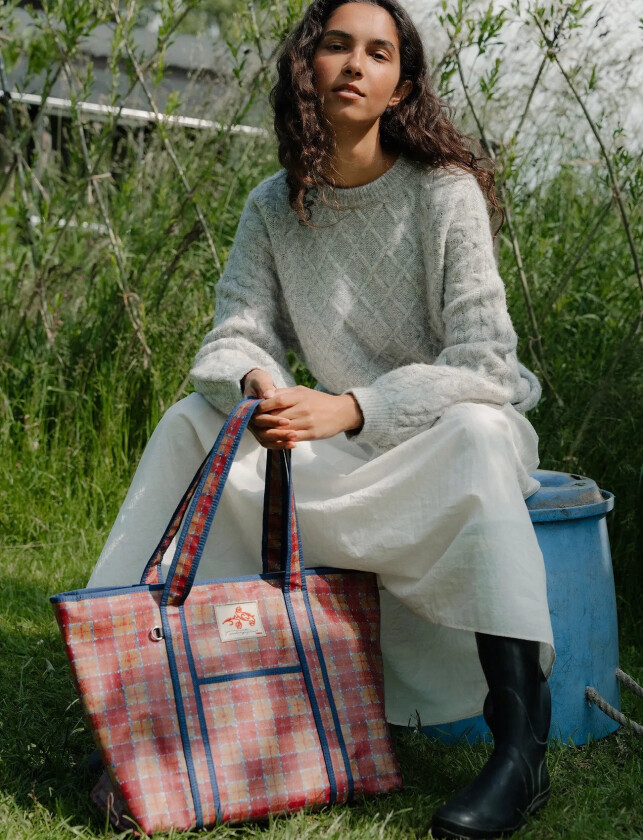 Checky Coated Aubrey Bag - Pink - ONE SIZE