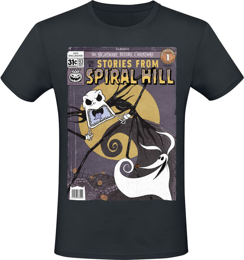 Disney T-skjorte - Jack - Spiral Hill Cover - S til XXL - Herrer - svart