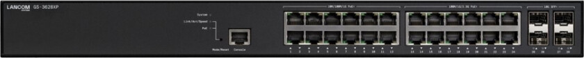 LANCOM GS-3628XP - Switch - L3 - Styrt - 12 x 10/100/1000/2.5G (PoE+) + 12 x 10/100/1000 (PoE+) + 4 x 10 Gigabit SFP+ - rackmonterbar, stasjonær - PoE+ (370 W)