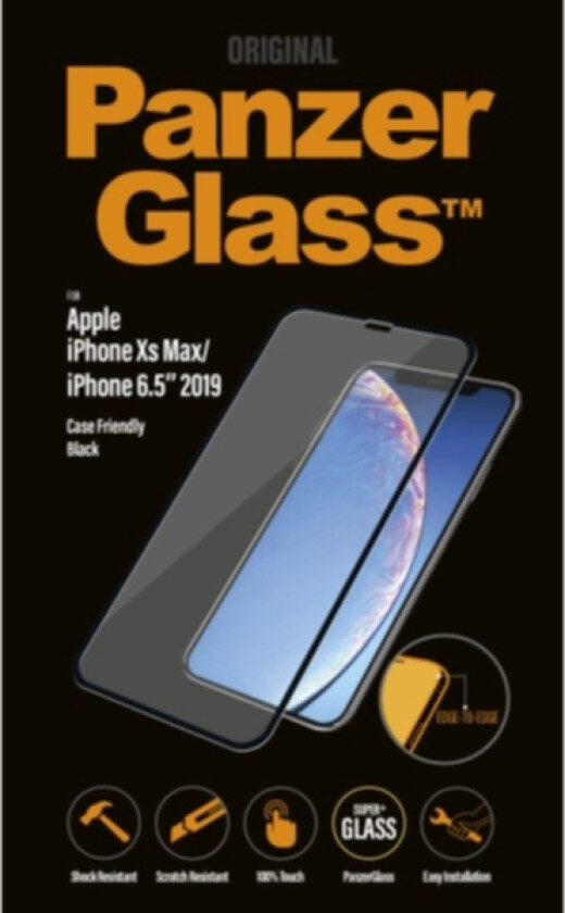 Bilde av iPhone 11 Pro Max / Xs Max  Edge-To-Edge Skjermbeskytter - Case Friendly - Svart