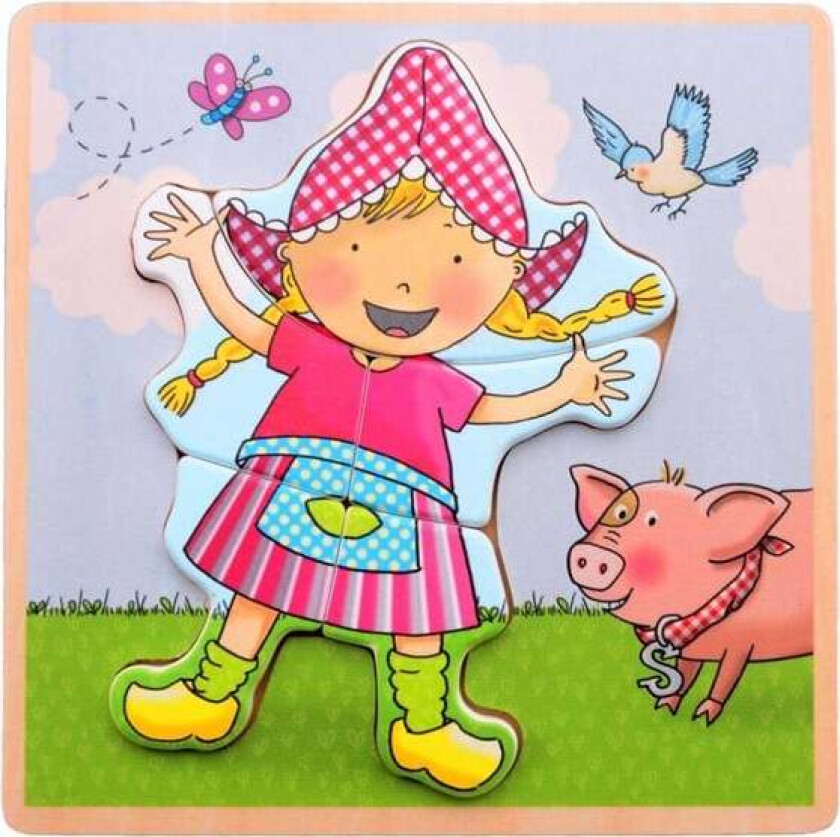 Fien & Teun Wooden Puzzle Fien - 5pcs. Tre