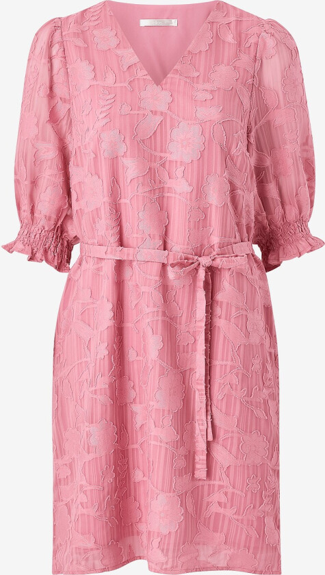 Kjole med puffermer - Rosa